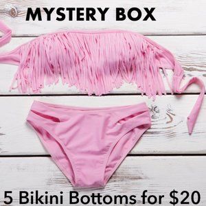 Mystery Box 5 Bikini Bottoms $20 *Various Brands* NEW or Very Good Condition M